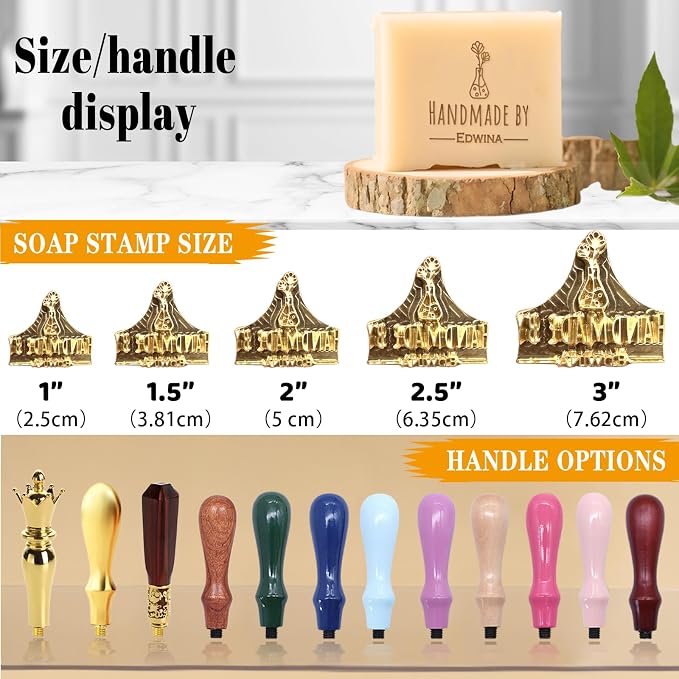 Custom Soap Stamp Personalized Soap Making Kit for Homemade Soap Logo Soaps Stamp for DIY Branding Gifts