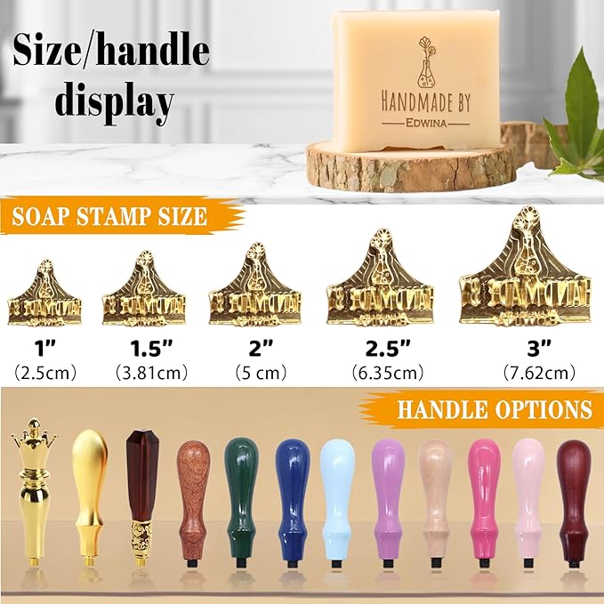 Custom Soap Stamp Personalized Soap Making Kit for Homemade Soap Logo Soaps Stamp for DIY Branding Gifts