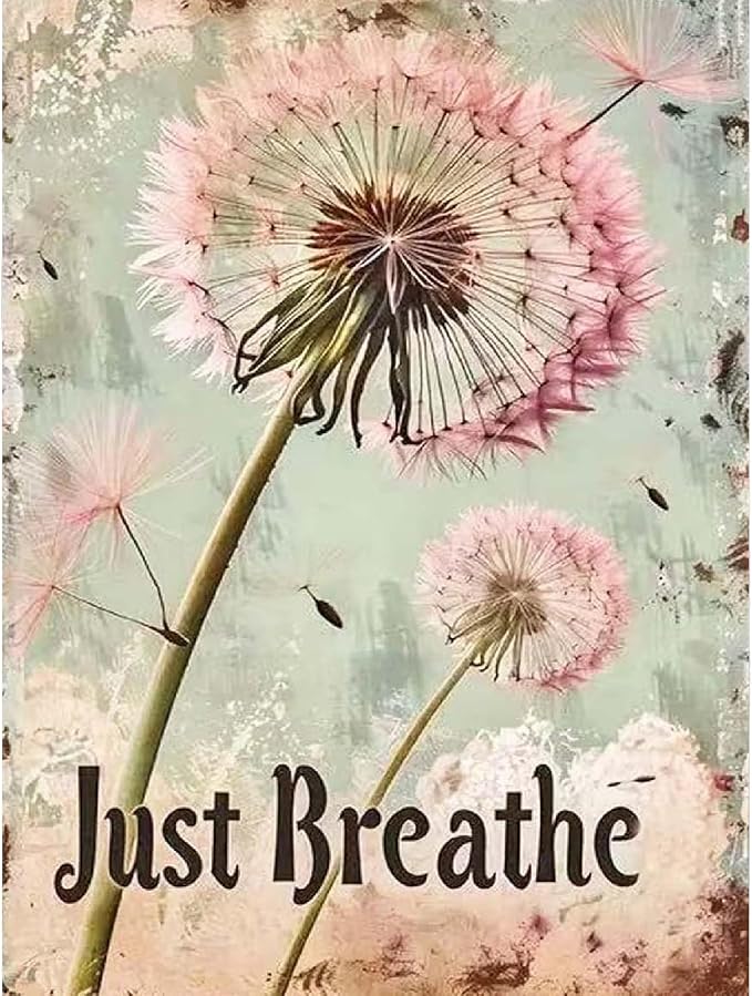pchmcu Dandelion Paint by Numbers Kits for Adults,Just Breathe Paint by Number for Adults Beginner, Paint by Numbers Kits on Canvas Without Frame for Home Wall Decor 16x20inch