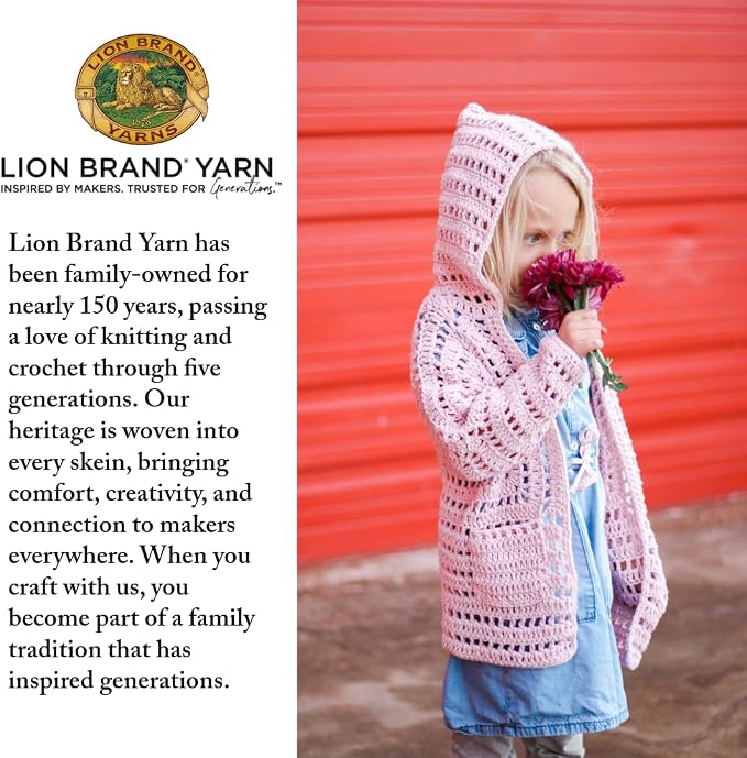 Lion Brand Yarn Feels Like Butta Soft Yarn for Crocheting and Knitting, Velvety, 1-Pack, Dusty Blue | Buttery Soft Machine Washable Worsted Weight Knit Fiber for Cuddly Baby Blankets, Warm Sweaters, Smooth Amigurumis