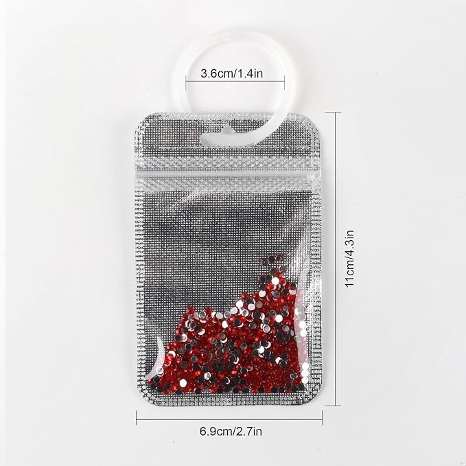 antor 100 PCS Diamond Painting Beads Storage Bags, Reusable Diamond Art Storage Accessories Ziplock Pouches, Craft Supply Bead and Gem Organizer for DIY Projects