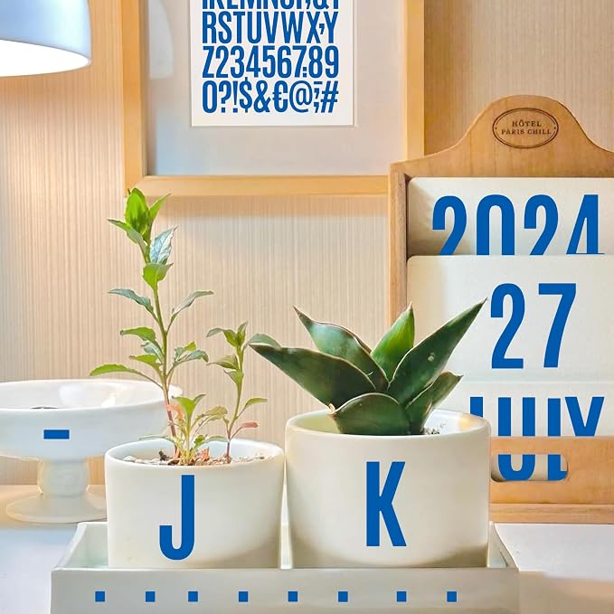 Letter Stickers 30 Sheets 1500 PCS Large 2 Inch Alphabet Stickers, Blue