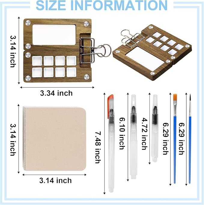 Mini Watercolor Paint Set, Travel Paint Set with 24 Colors