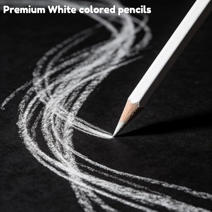 Adhere 25pcs Checking Pencils Erasable colored Pencils Pre-Sharpened #2 HB,for Checking Tests Grading,Map Coloring, editing Office Favors,including a Free sharpener. (White)