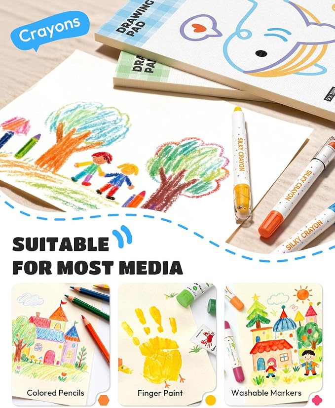 JUPITEARTH Drawing Paper for Kids 9x12 Inch 2-Pack 100 Sheets