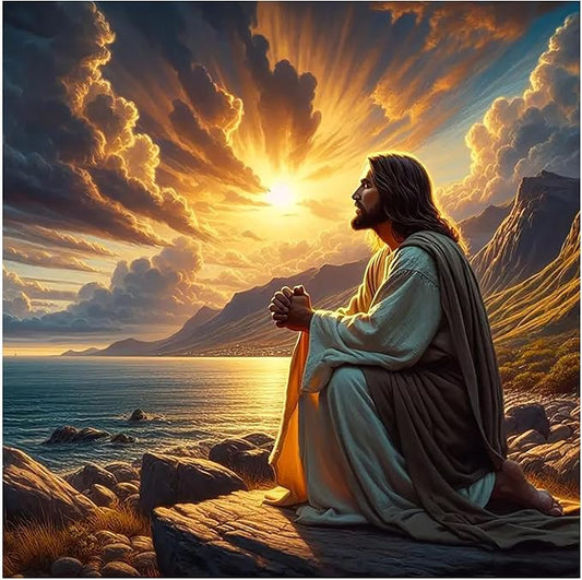 Jesus Paint by Numbers Kit for Adults, 16x16 inch | DIY Painting Kits Crafts for Adults, Relieve Stress, Gift, Home Wall Decor