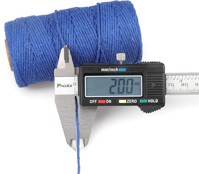 G2PLUS 2MM Cotton String,328 Feet Dark Blue String for Crafts & Gift Wrap | Natural Twine Soft and Sturdy, Easy to Cut, for Crafts,Gift Wrapping,Arts & Crafts, Home Decor, Gift Packaging