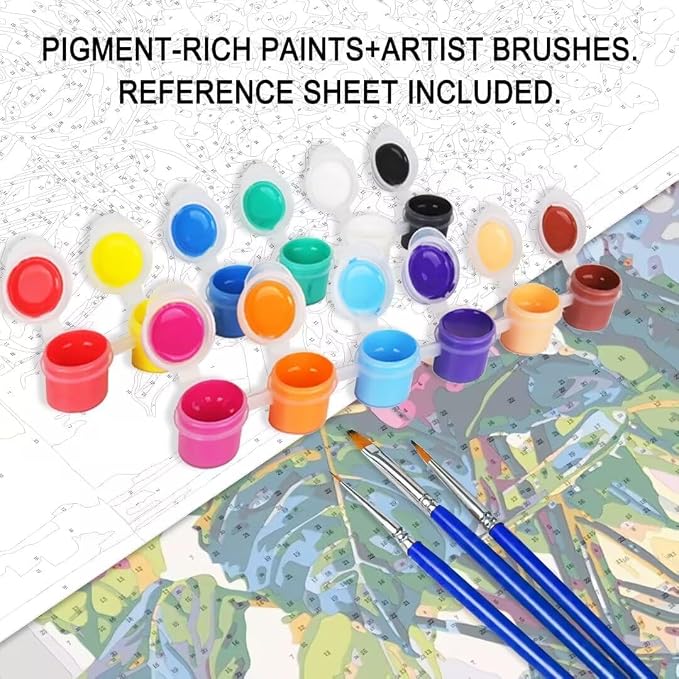 YOLENIX 6 Pack Delicious Food Paint by Numbers Kit for Adults Beginner | Food Adult Paint by Number Kits on Canvas, DIY Acrylic Oil Easy Painting by Numbers for Home Wall Decor&Gift-12X16 in
