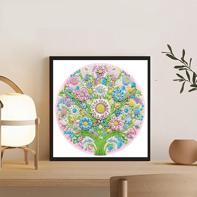 Flowers Diamond Art Kits for Adults Special Shape Diamond Painting