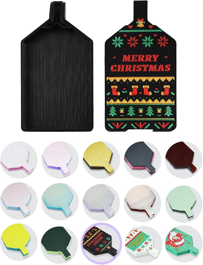 Foreveryoung Festive Bi-Tonal Diamond Art Tray with Lid, Christmas Night