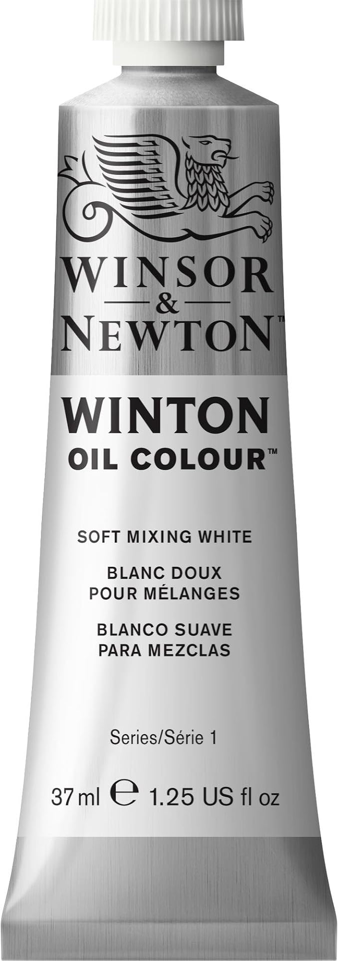 Winsor & Newton Winton 8840009 Fine High-Quality Oil Paint, 37 ml Tube with Even Consistency, Lightfast, High Coverage, Rich in Colour Pigments, Gentle Mixed White