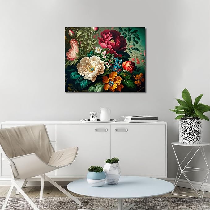 Arttoplus Flower Paint by Numbers Kit for Adults Canvas 16x20 inch | Flower Adult Paint by Number Kits on Canvas for Beginner, Acrylic Oil Painting by Numbers for Home Wall Decor (Without Frame)
