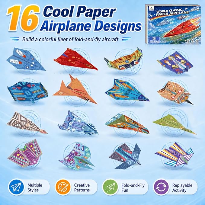 Xuoent Paper Airplane Kit for Kids, World Record Paper Planes