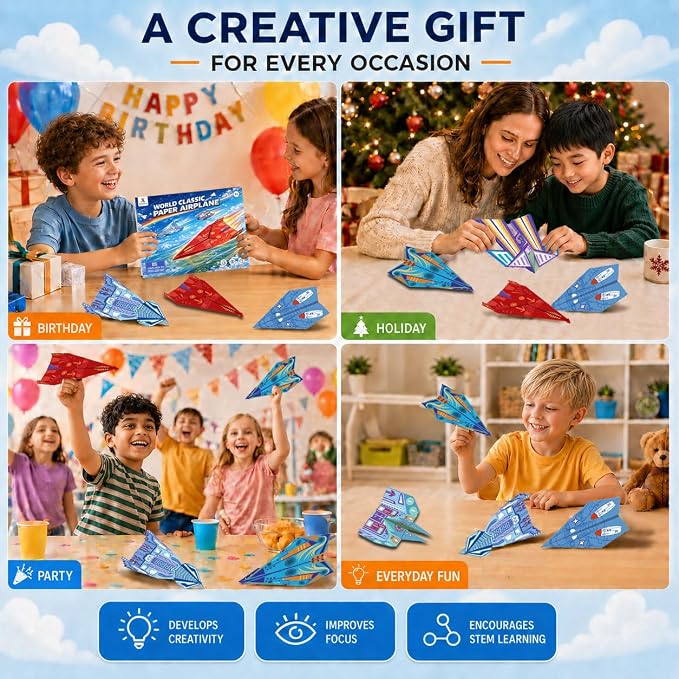 Xuoent Paper Airplane Kit for Kids, World Record Paper Planes