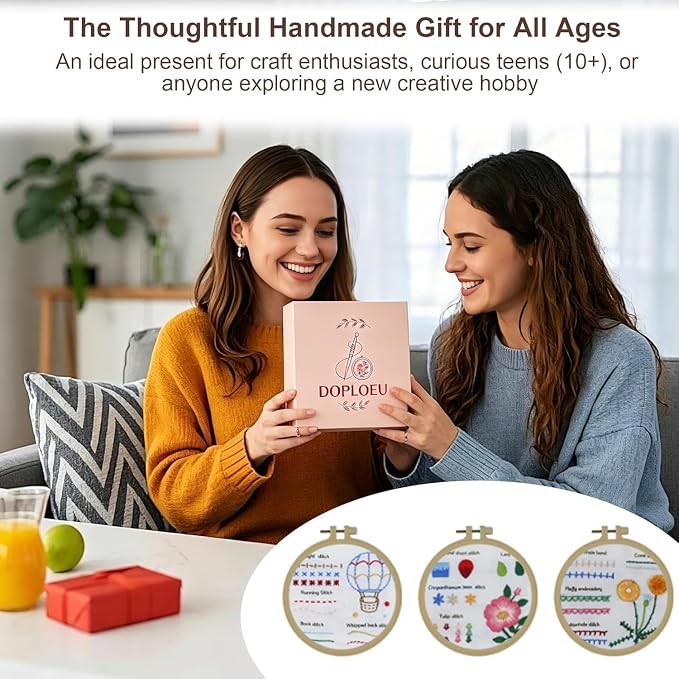 Embroidery Stitch Book Kit for Beginners & Adults ,33 Essential Stitches