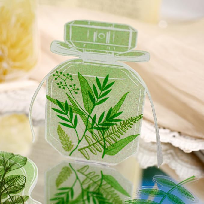 Doukado 120 Pcs Realistic Skeleton Leaf Stickers for Scrapbooking
