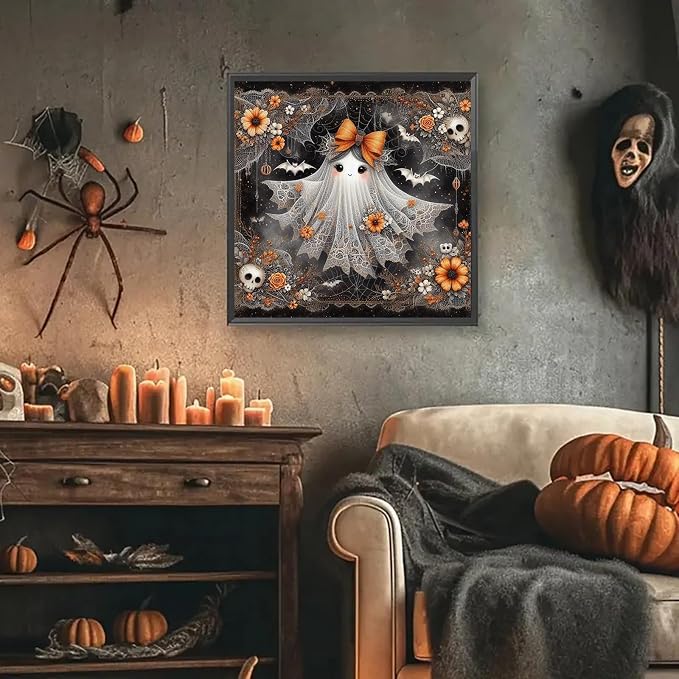 HHMATITS Halloween Diamond Art Kits for Adults 14X14IN