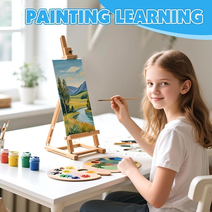 ESRICH Long Canvas for Painting, 8 Pack 4x12 Canvas Boards for Painting Cotton Primed Acid Free Blank Canvas Panels for Oil Paint, Watercolor, Acrylic Paint, Gouache and Tempera.