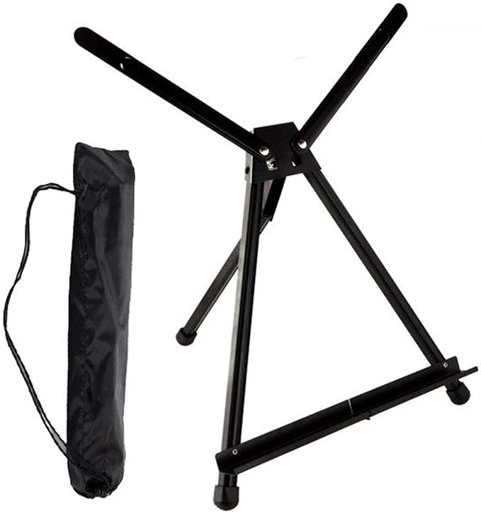 Bob Ross Master Artist Oil Paint Set Bundle with Aluminum Table Easel (2 Items)