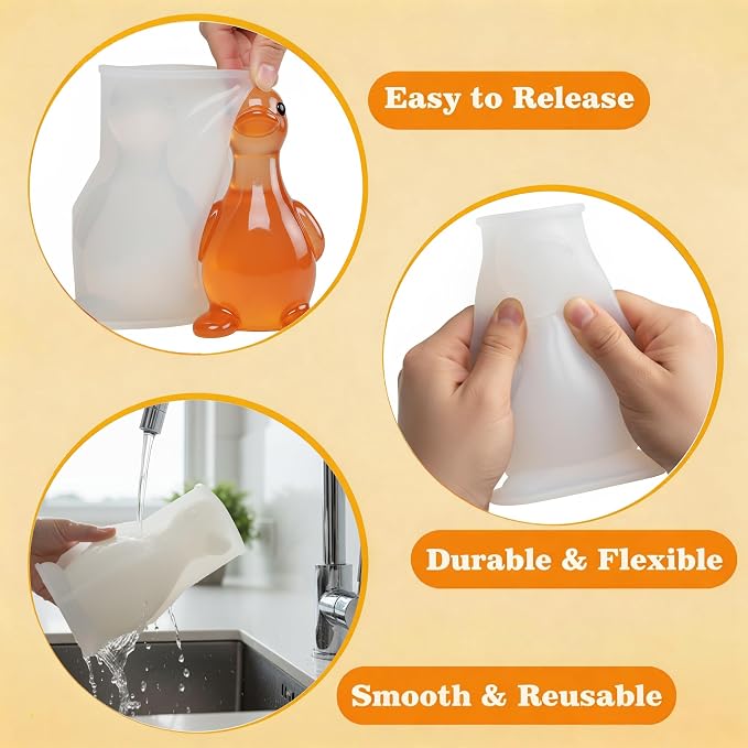 Duck Epoxy Resin Molds, 3D Silicone Duck Molds for Resin Casting