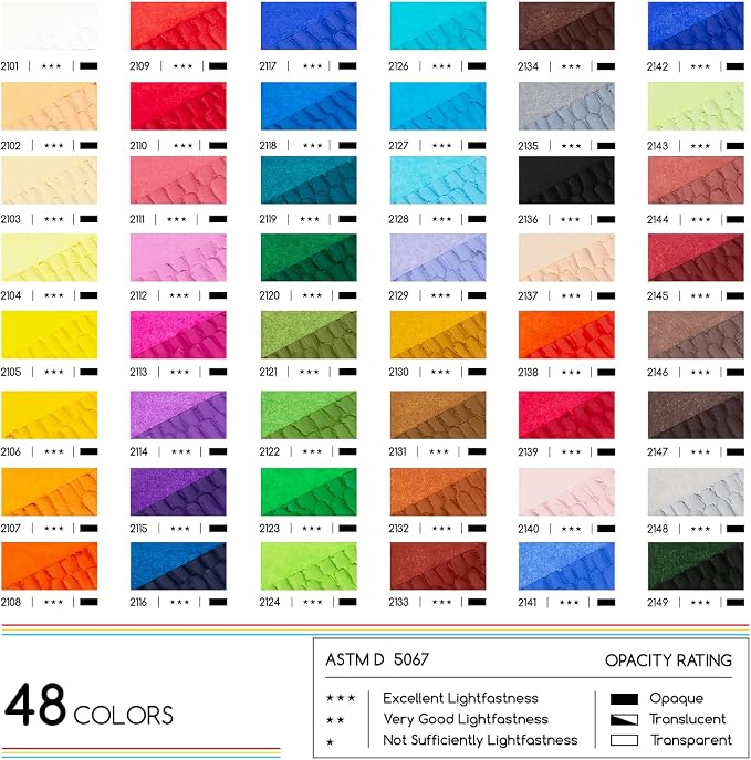 MEEDEN Soft Oil Pastels Set: 48 Colors with Extra 4 White Smooth Oil Pastel