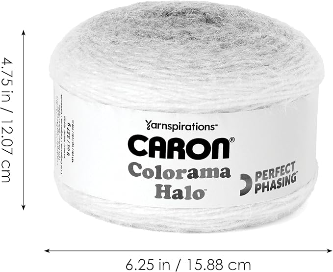 Caron Colorama Halo Cake Ombre Yarn for Crocheting, Skylight Frost, 2-Pack