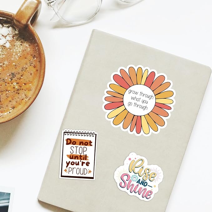 200PCS Affirmation Stickers by Puraesla, Holographic Motivational Sticker Pack, Positive Journal Encouraging Shiny Quotes for Kids, Teachers, Classroom, Waterproof Scrapbook Supplies (200)