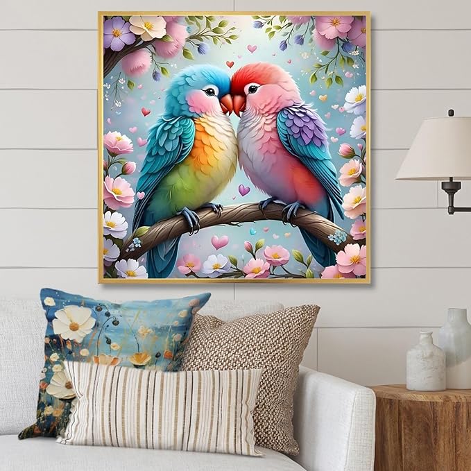 ARPADAMO Diamond Art Kits for Adults,Birds Diamond Painting Kits 14 x 14in