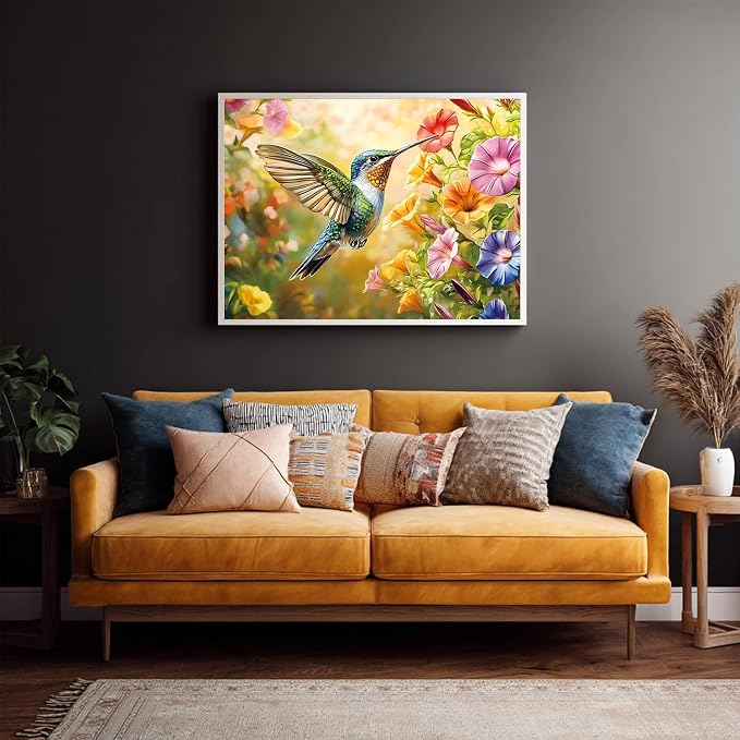 Hummingbird Paint by Numbers Kit for Adults, 16x20 inch | DIY Painting Kits Crafts for Adults, Relieve Stress, Gift, Home Wall Decor