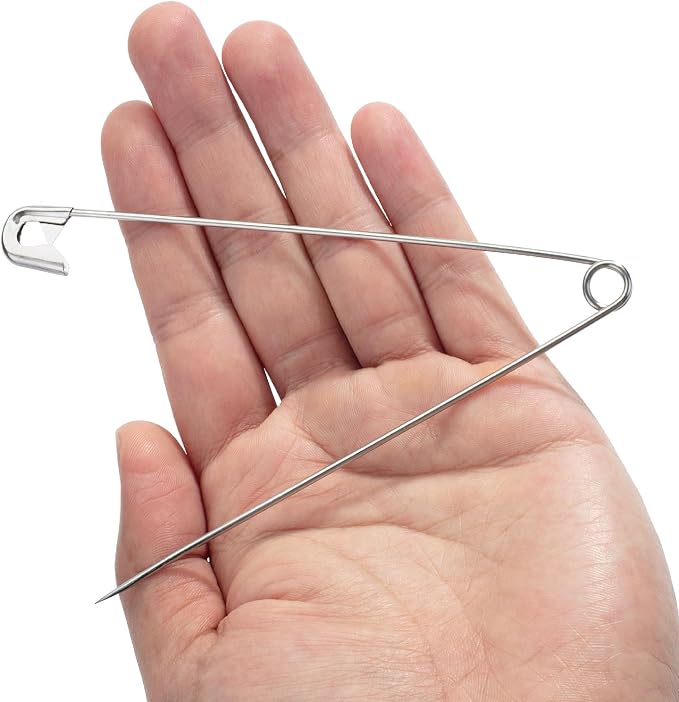 Mr. Pen- Extra Large Safety Pins, 5 Inch, 5 Pack, Silver
