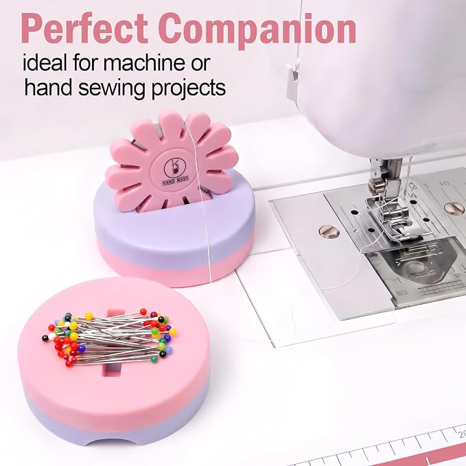 Sizobi Pink Magnetic Pin Holder with Thread Cutter, Blade Saver