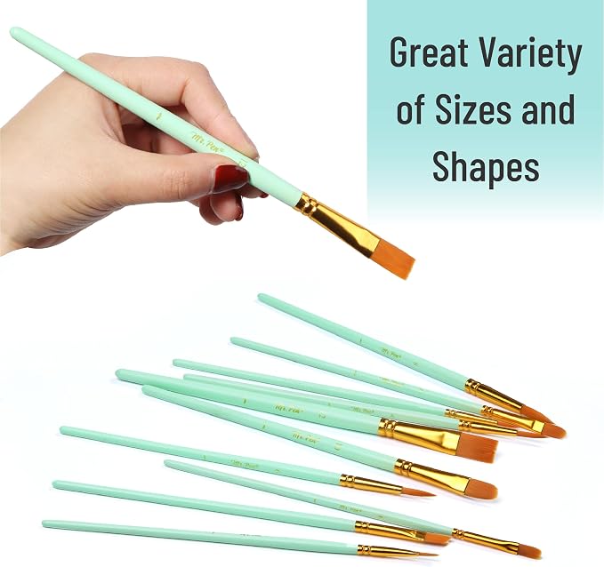 Mr. Pen- Acrylic Paint Brushes Set, 20 Pack, Round & Pointed Tip