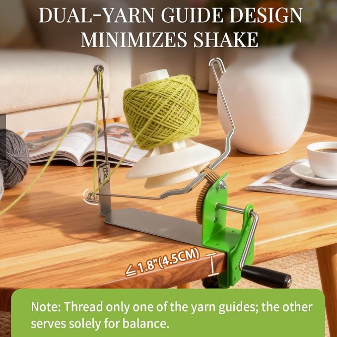 SPEENSUN Large Yarn Winder, 15 OZ Capacity, Heavy Duty Ball Winder | Sturdy Metal & ABS Structure, Easy-to-Install, Makes Center-Pull Cakes for Crocheting and Knitting