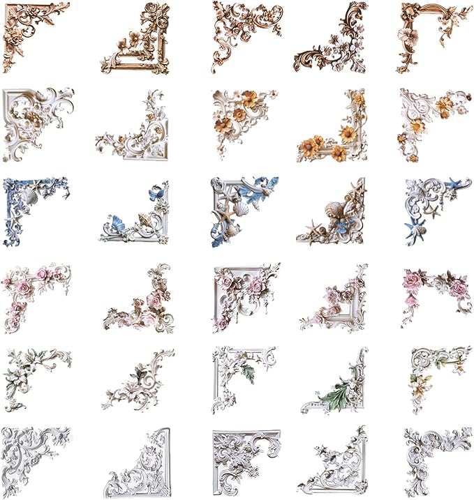 120 Scrapbook Embellishments Corner Frame for Scrapbooking Supplies