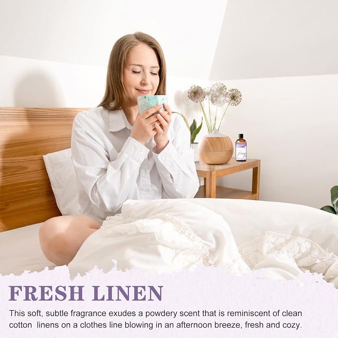EUQEE Fresh Linen Fragrance Oil for Scented Dryer Balls, 3.38 Fl oz/ 100ml