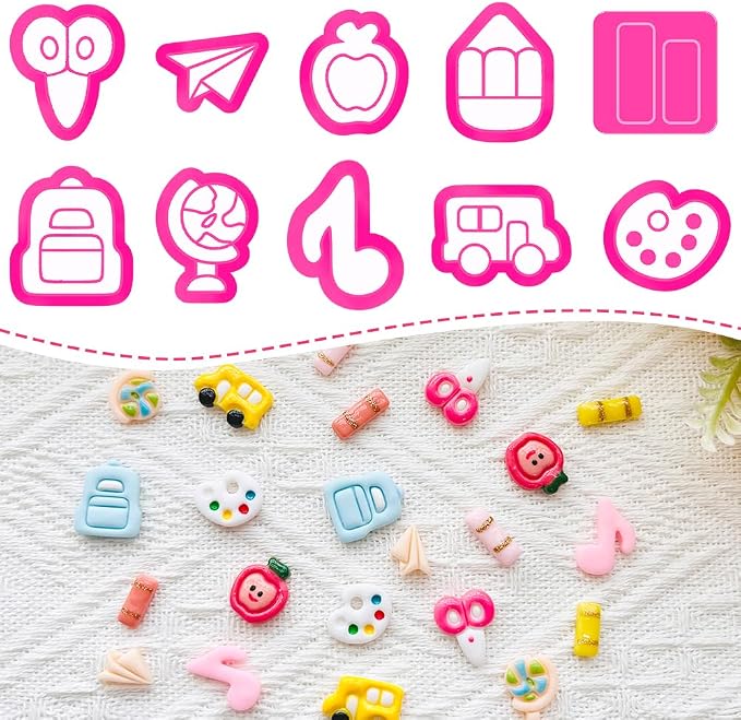 Daily Icon Polymer Clay Cutters Set – Molds, Clay Cutters for Polymer Clay, Clay Earring Tools
