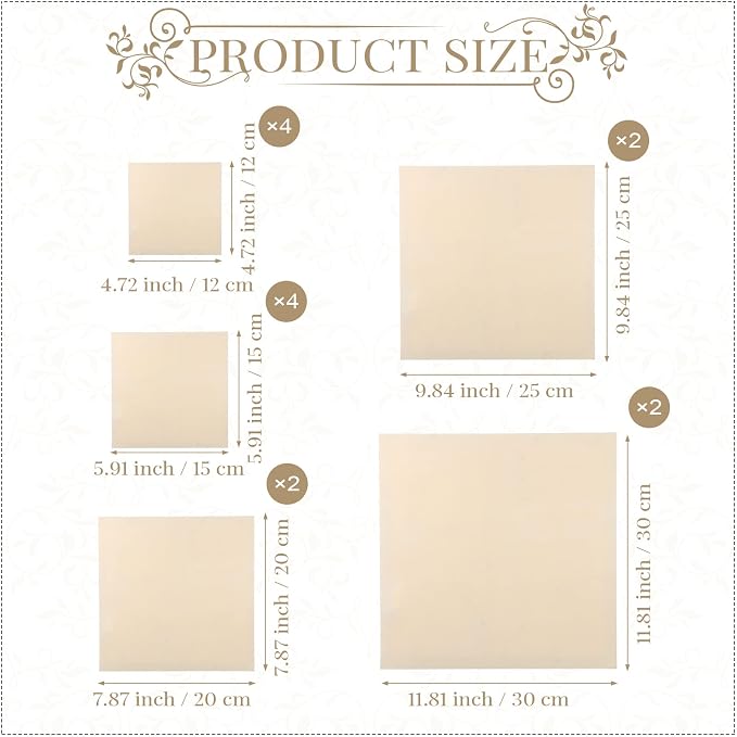 Youyole 14 Pack 5 Sizes Unfinished Wood Canvas Panels Kit