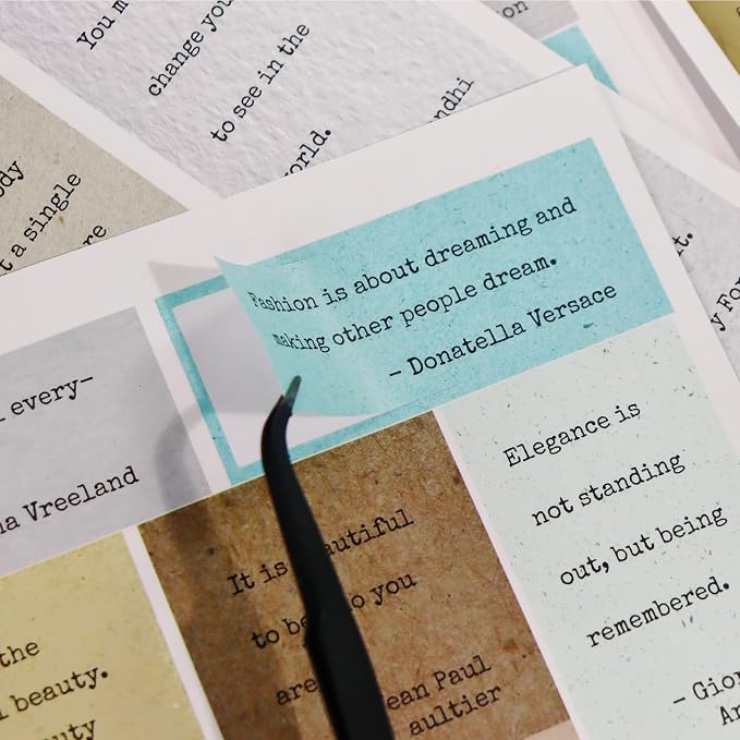 Bomichi Scrapbook Supplies - 24 Sheets 246 Pcs Word Quote Stickers, Junk Journal Supplies for Scrapbooking, Bullet Journal, DIY Craft Card Making