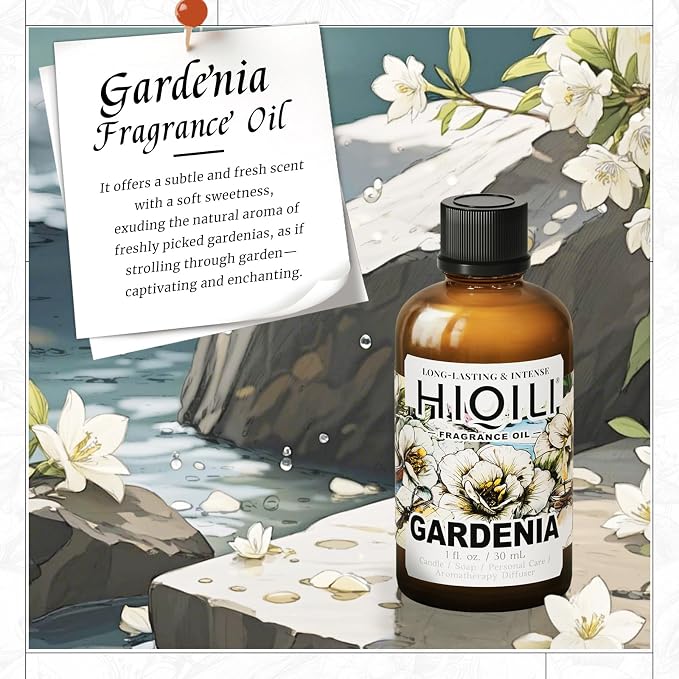 HIQILI Gardenia Fragrance Oil, DIY Women Perfume & Body Spray - 1 Fl Oz