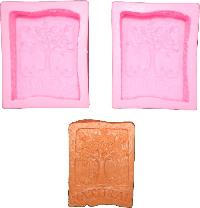 Tree Pattern Silicone Soap Mold for Natural Skincare Soap Making, DIY Skincare Products & Small Business Soap (Natural)