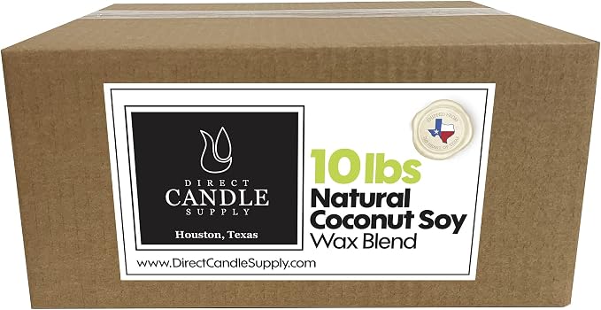 Direct Candle Supply 10lb Coconut Soy Candle Wax for Candle Making