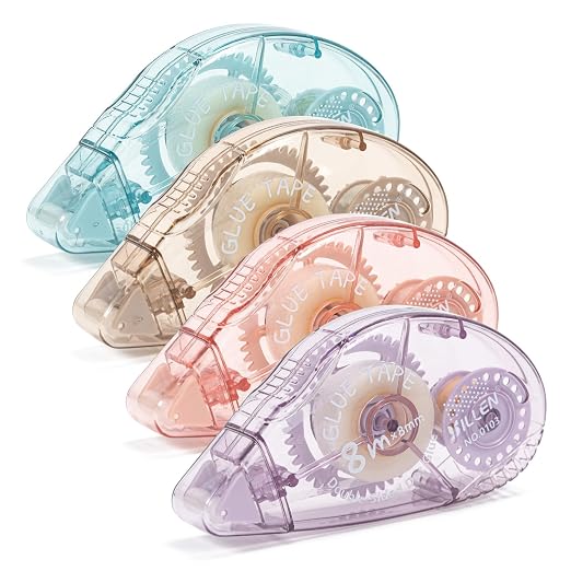 4 Pack Double Sided Tape Roller, Scrapbook Supplies, Glue Tape | scrapbooking, Crafts, School Office Journaling Supplies (0.31 inch X 26.25 feet)
