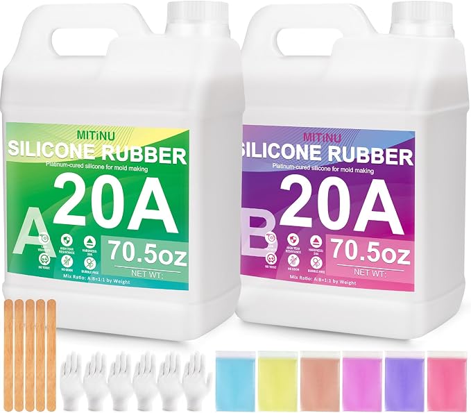 Silicone Mold Making Kit -141oz Total 20A Liquid Silicone Rubber