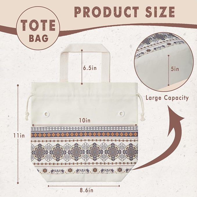 TOGETRUE Yarn Bag, Knitting Crochet Tote Bag, Yarn Storage Bags Organizer, Crochet bags for Crocheting Project, Store Skein Ball, Short Knitting Needle (Brown Style)