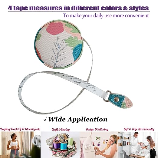 Tape Measure for Body Measuring Fabric Sewing Tailor Ruler Flexible Soft Pocket Small Mini Body Measurement Cloth Measuring Tape 60 Inch Premium Leather Retractable Tape Measure