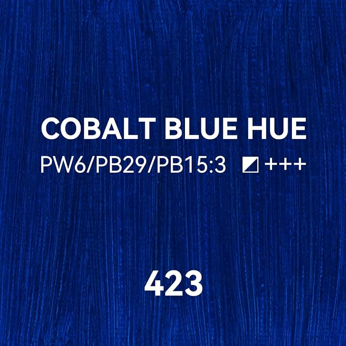 PHOENIX Cobalt Blue Oil Paint - Studio Oil Paint Single Large Tube - 170ml / 5.75 Fl oz. Cobalt Blue Hue 423
