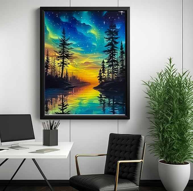 Paint by Numbers Kit for Adults, Starry Tree Adult Paint by Number Kits | Acrylic Paint by Number Canvas for Adult Beginners, Home Wall Art Decor,Unframed, 16X20 inch