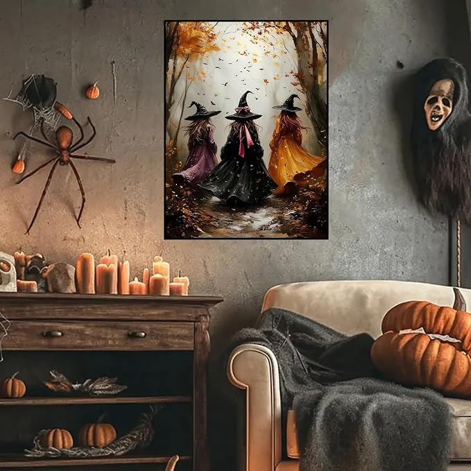 HHMATITS Halloween Diamond Art Kits for Adults 12 X 16Inch