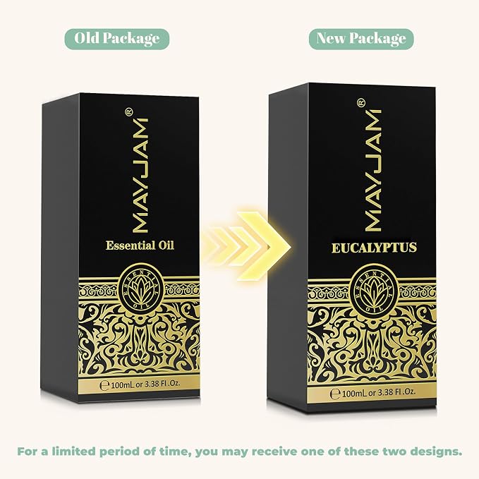 MAYJAM Eucalyptus Essential Oil for Diffuser Skin Care, 3.38FL.OZ