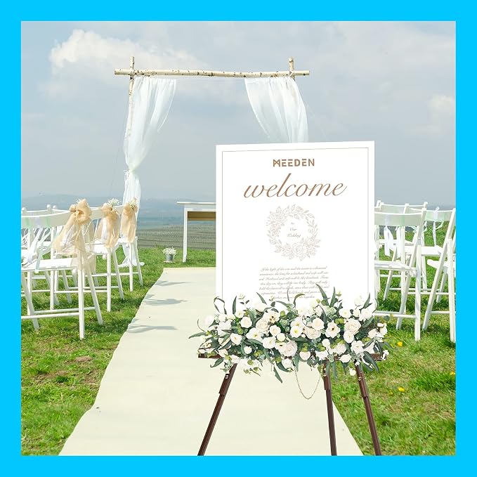 MEEDEN Easel Stand for Wedding Sign: Wood Tripod for Poster Board
